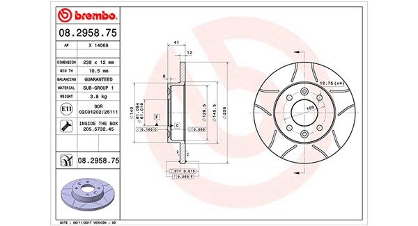 MAGNETI MARELLI Тормозной диск 360406042105